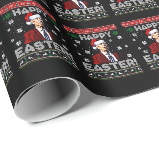 Joe Biden "Happy Easter"-kerstinpakpapier Cadeaupapier (Rol Hoek)