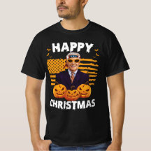 Joe Biden Happy Halloween American Flag Pumpkin T-