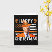 Joe Biden Happy Halloween Happy Christmas Amerikaa Kaart (Gele Bloem)