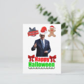 Joe Biden Happy Halloween-kerstkaart Feestdagenkaart (Staand voorkant)