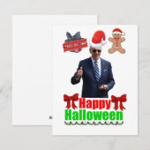 Joe Biden Happy Halloween-kerstkaart Feestdagenkaart (Voorkant / Achterkant)