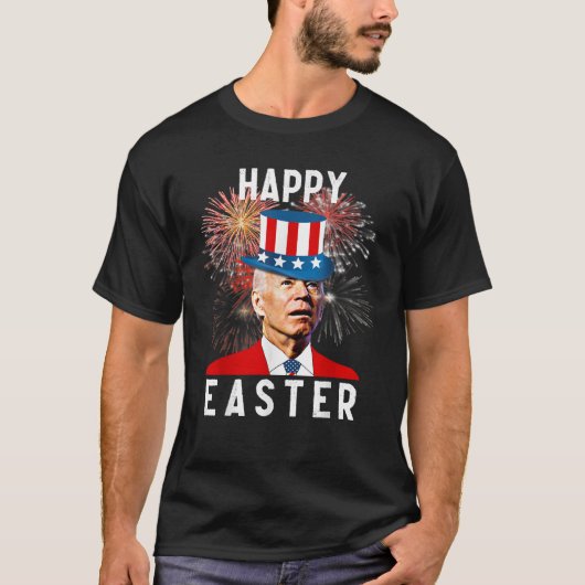Joe Biden Happy Paast voor grappige 4 juli T-shirt (Voorkant)