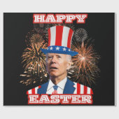 Joe Biden Happy Pasen Cadeaupapier (Vlak)