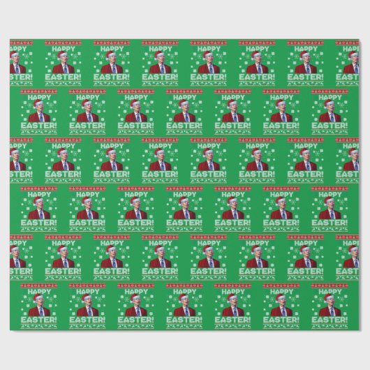 Joe Biden Happy Pasen Cadeaupapier (Vlak)