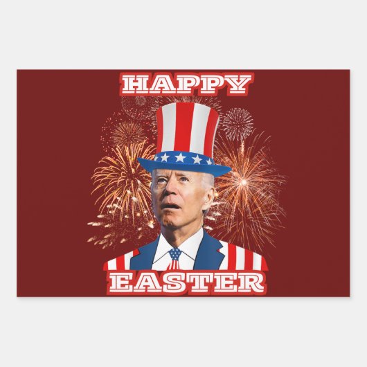 Joe Biden Happy Pasen Inpakpapier Vel (Voorkant 2)
