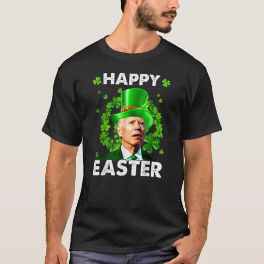 Joe Biden Happy Pasen verwarde Funny Anti Biden S T-shirt (Voorkant)