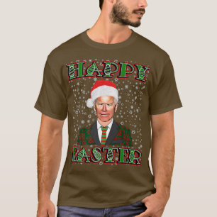 Joe Biden Happy Pasen voor grappige prettige kerst T-shirt