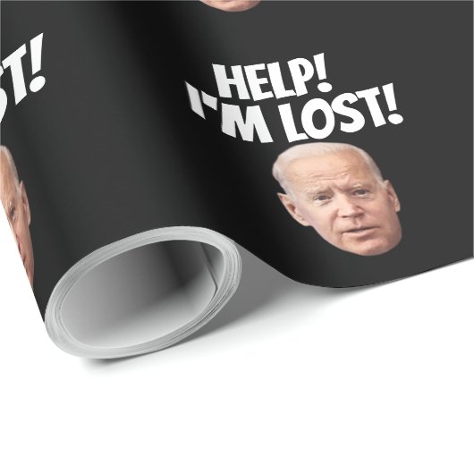JOE BIDEN HELP! IK BEN VERDWAALD! GRAPPIG inpakpap Cadeaupapier (Rol Hoek)