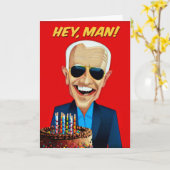 Joe Biden Hey Man Ik ben Biden My Tongue op zaterd Kaart (Gele Bloem)