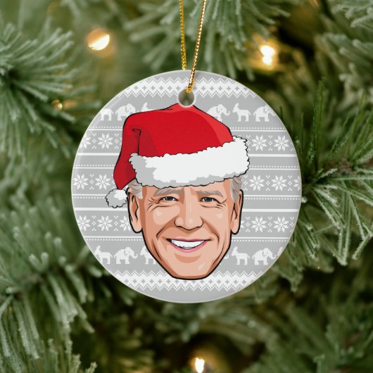 Joe Biden Holiday Ceramic Ornament (Boom)