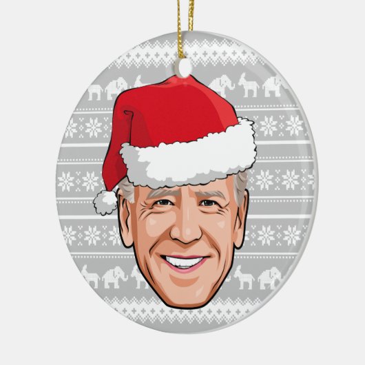 Joe Biden Holiday Ceramic Ornament (Links)