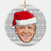 Joe Biden Holiday Ceramic Ornament (Achterkant)