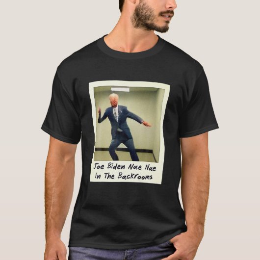 Joe Biden in de achterkamers - foto T-shirt (Voorkant)