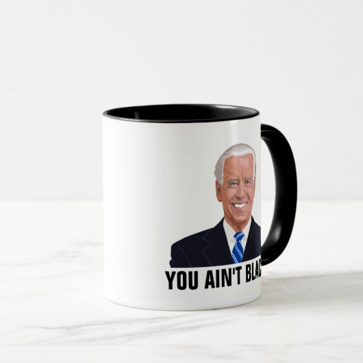 JOE BIDEN JE BENT NIET ZWART! COFFEE MUGS MOK (Voorkant rechts)