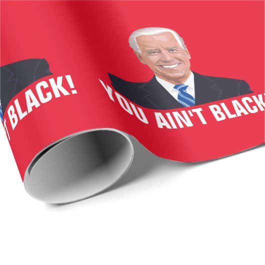 JOE BIDEN JE BENT NIET ZWART! FUNNY CHRISTMAS CADEAUPAPIER (Rol Hoek)