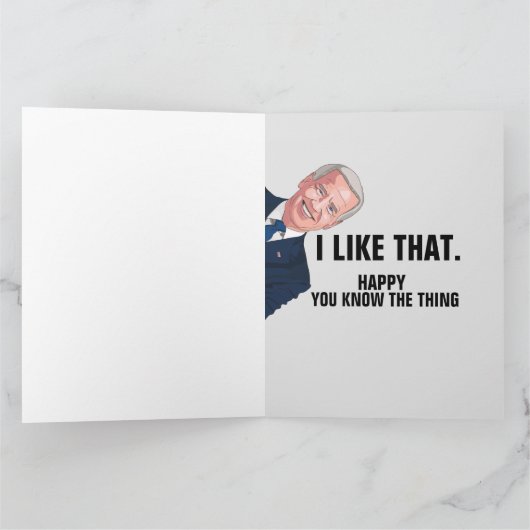 JOE BIDEN JE KIJKT ZO JONGE FUNNY BIG BIRTHDAY CAR KAART (Binnen)