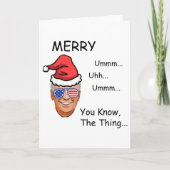 Joe Biden je weet, het ding... Grappig kerstfeest Kaart (Voorkant)