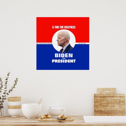 Joe Biden JFK-stijl Poster (Keuken)