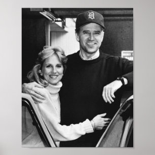 Joe Biden Jill Biden oude foto Poster