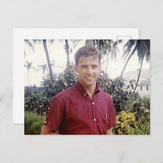 Joe Biden, jong heet gestileerd Briefkaart (Voorkant / Achterkant)