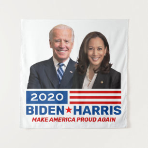 Joe Biden Kamala Harris 2020 Achtergrondbanners Wandkleed