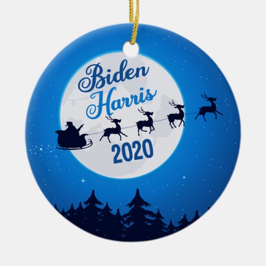 Joe Biden Kamala Harris 2020 Kerstmis Keramisch Ornament (Voorkant)