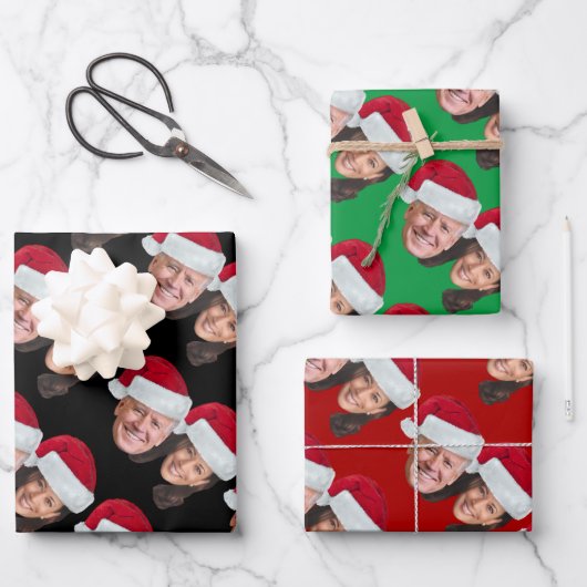 Joe Biden Kamala Harris 2020 met Santa Hats Inpakpapier Vel (Voorkant)