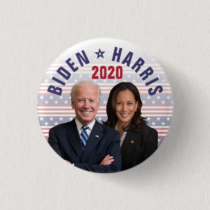 Joe Biden Kamala Harris 2020 President Vice Foto's Ronde Button 3,2 Cm