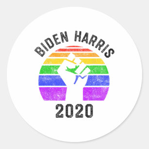 Joe Biden Kamala Harris 2020 Rainbow Gay Pride LGB Ronde Sticker