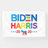 Joe Biden Kamala Harris 2020 Rainbow Gay Pride Spandoek (Horizontaal)