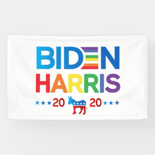 Joe Biden Kamala Harris 2020 Rainbow Gay Pride Spandoek