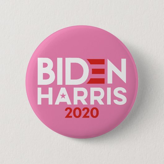 Joe Biden Kamala Harris 2020 Rood wit roze Ronde Button 5,7 Cm (Voorkant)