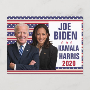 Joe Biden Kamala Harris 2020 US President Foto Briefkaart