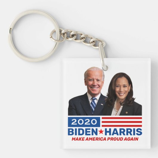 Joe Biden Kamala Harris 2020 Verkiezingscampagne Sleutelhanger (voorkant)