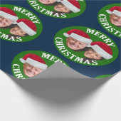 Joe Biden Kamala Harris 2020 w/ Santa Hats - Blue Cadeaupapier (Hoek)