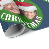 Joe Biden Kamala Harris 2020 w/ Santa Hats - Blue Cadeaupapier (Rol Hoek)