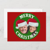 Joe Biden Kamala Harris 2020 w/ Santa Hats - Rood Briefkaart (Voorkant / Achterkant)
