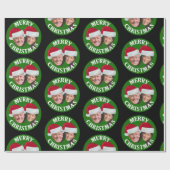 Joe Biden Kamala Harris 2020 w/ Santa Hats - zwart Cadeaupapier (Vlak)