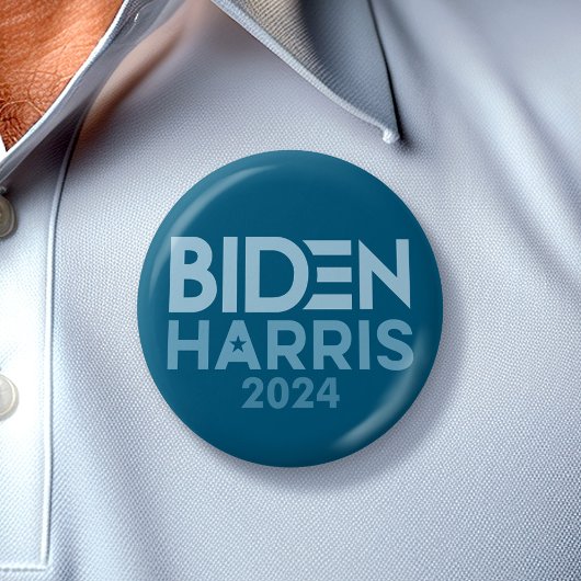 Joe Biden Kamala Harris 2024 blauw wit Ronde Button 5,7 Cm