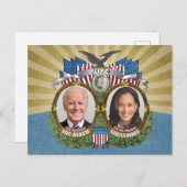 Joe Biden Kamala Harris 2024 - Jugate Foto Briefkaart (Voorkant / Achterkant)