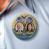 Joe Biden Kamala Harris 2024 - Jugate Foto Ronde Button 7,6 Cm