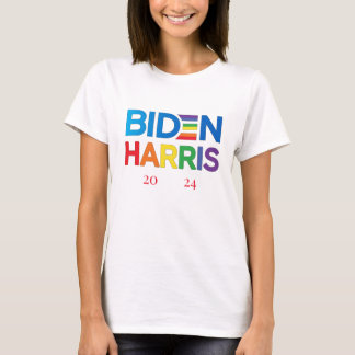 Joe Biden Kamala Harris 2024 Rainbow Gay Pride T-shirt