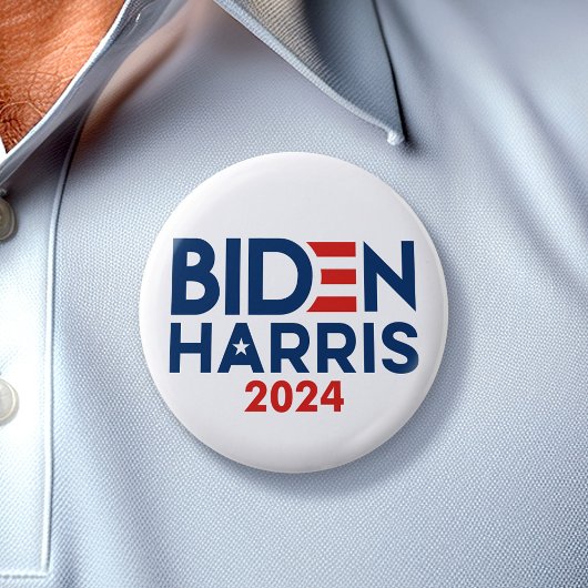 Joe Biden Kamala Harris 2024 Rood wit blauw Ronde Button 5,7 Cm