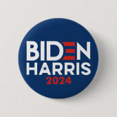 Joe Biden Kamala Harris 2024 Rood wit blauw Ronde Button 5,7 Cm (Voorkant)