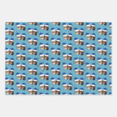 Joe Biden Kamala Harris Blue Christmas Trio Gift Inpakpapier Vel (Voorkant 3)