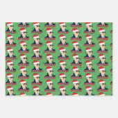 Joe Biden Kamala Harris Blue Christmas Trio Gift Inpakpapier Vel (Voorkant 2)