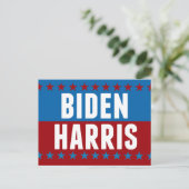 Joe Biden Kamala Harris Blue Red Stars Briefkaart (Staand voorkant)