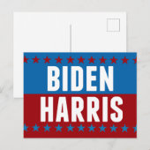 Joe Biden Kamala Harris Blue Red Stars Briefkaart (Voorkant / Achterkant)