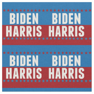Joe Biden Kamala Harris Blue Red Stars Stof