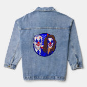 Joe Biden Kamala Harris Clowns Grappig Denim Jacket (Achterkant)